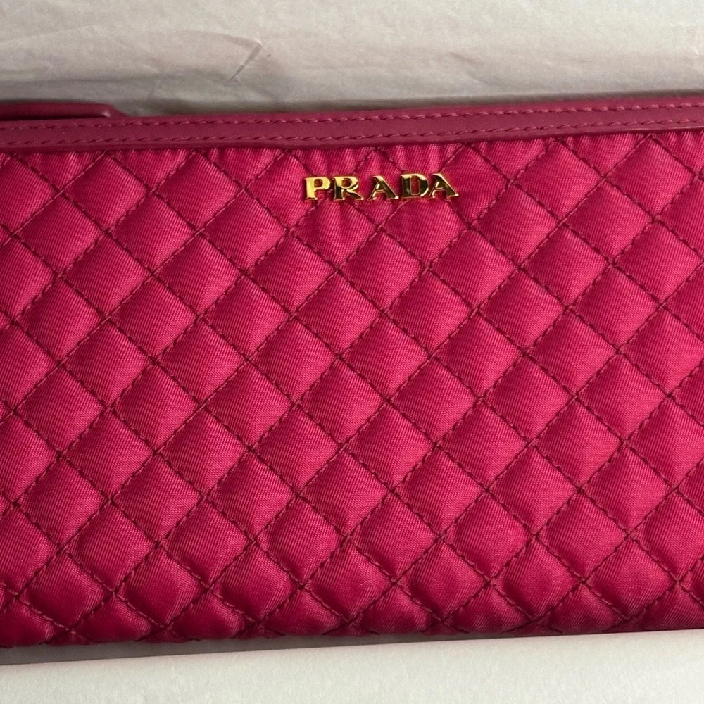 Prada Fuchsia Quilted Wallet - Picture 9 of 12